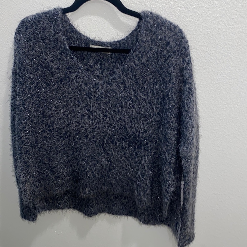 Abercrombie & Fitch Fuzzy V Neck Sweater